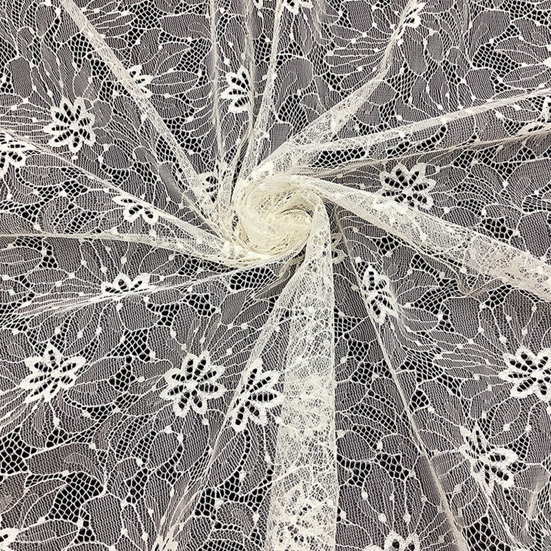 Lace Fabric Scallop Edge Floral for Women's Wear Wholesale Supplier 9